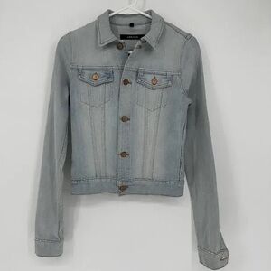J. Crew Light Wash Gray Denim Jacket